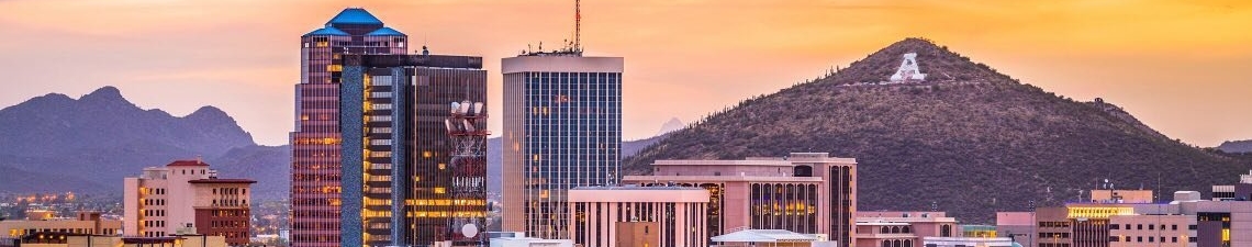 tempe skyline with 'a' mountain