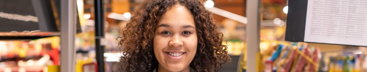 a person smiling